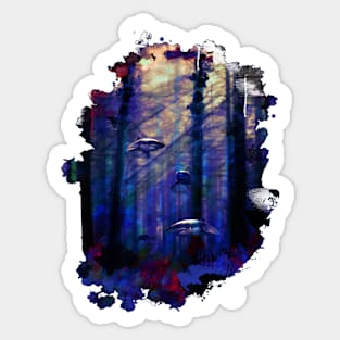 Sharks between the trees - Lost in the forest Sticker